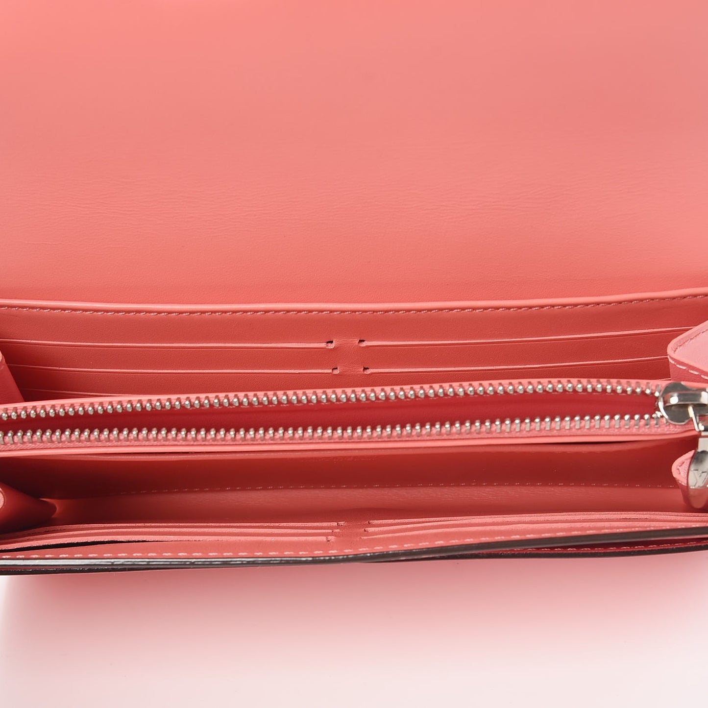 Patent Louise Wallet Rose Litchi