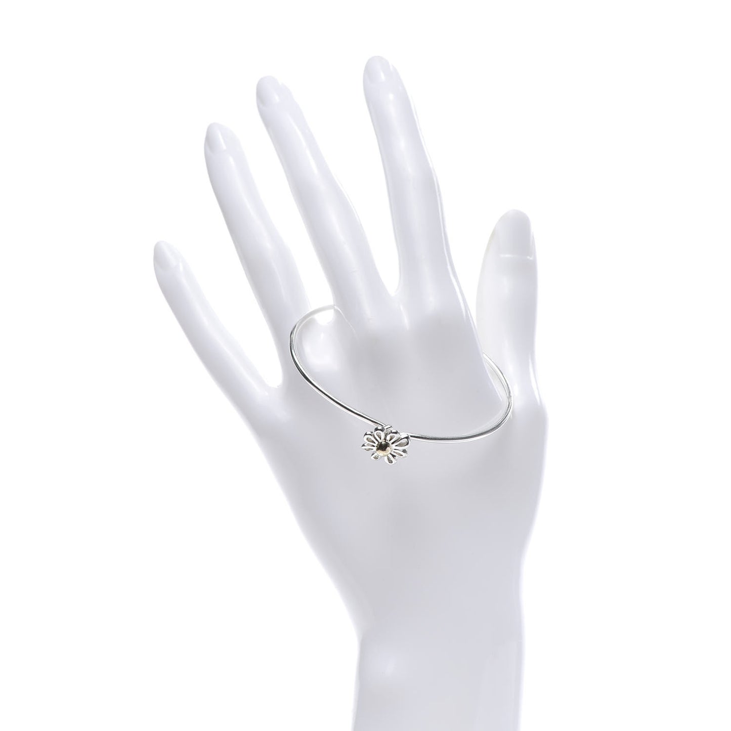 Sterling Silver 18K Yellow Gold Paloma Picasso Daisy Bangle Bracelet