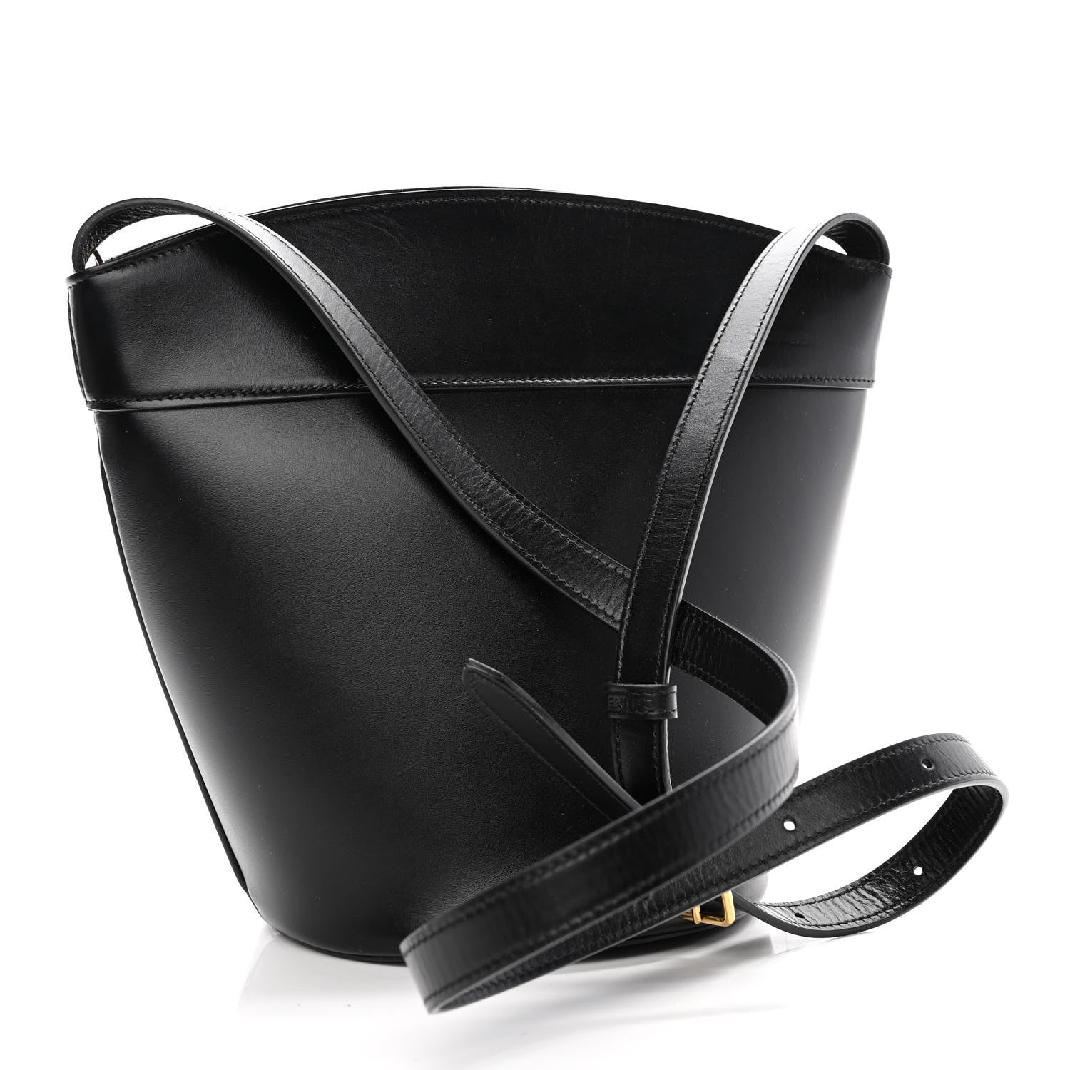 Celine Calfskin Crecy Bucket Bag Black 3 of 11