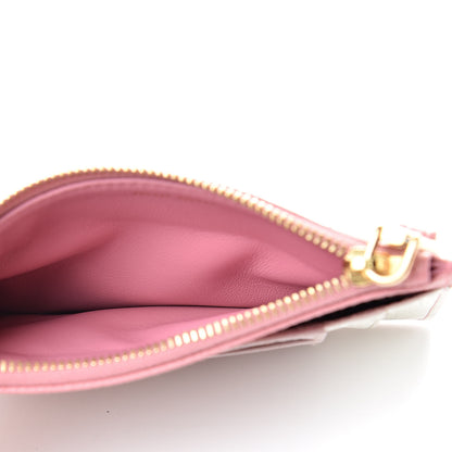 Miu Miu Madras Colour Zip Card Case Rosa Mughetto 5 of 9
