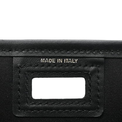 Fendi Glazed Fabric Vitello Century FF 1974 Stamp Patch Mini Peekaboo Defender Cover Mogano Panna Black 6 of 10