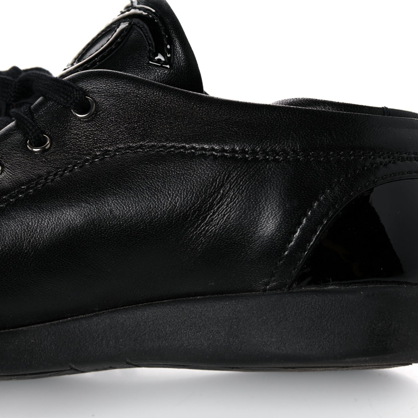 Lambskin Patent Cap Toe CC Sneakers 37.5 Black