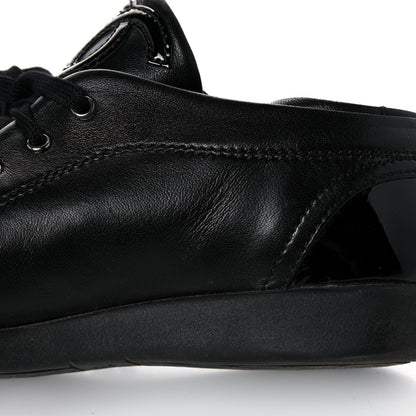 Chanel Lambskin Patent Cap Toe CC Sneakers 37.5 Black 13 of 15