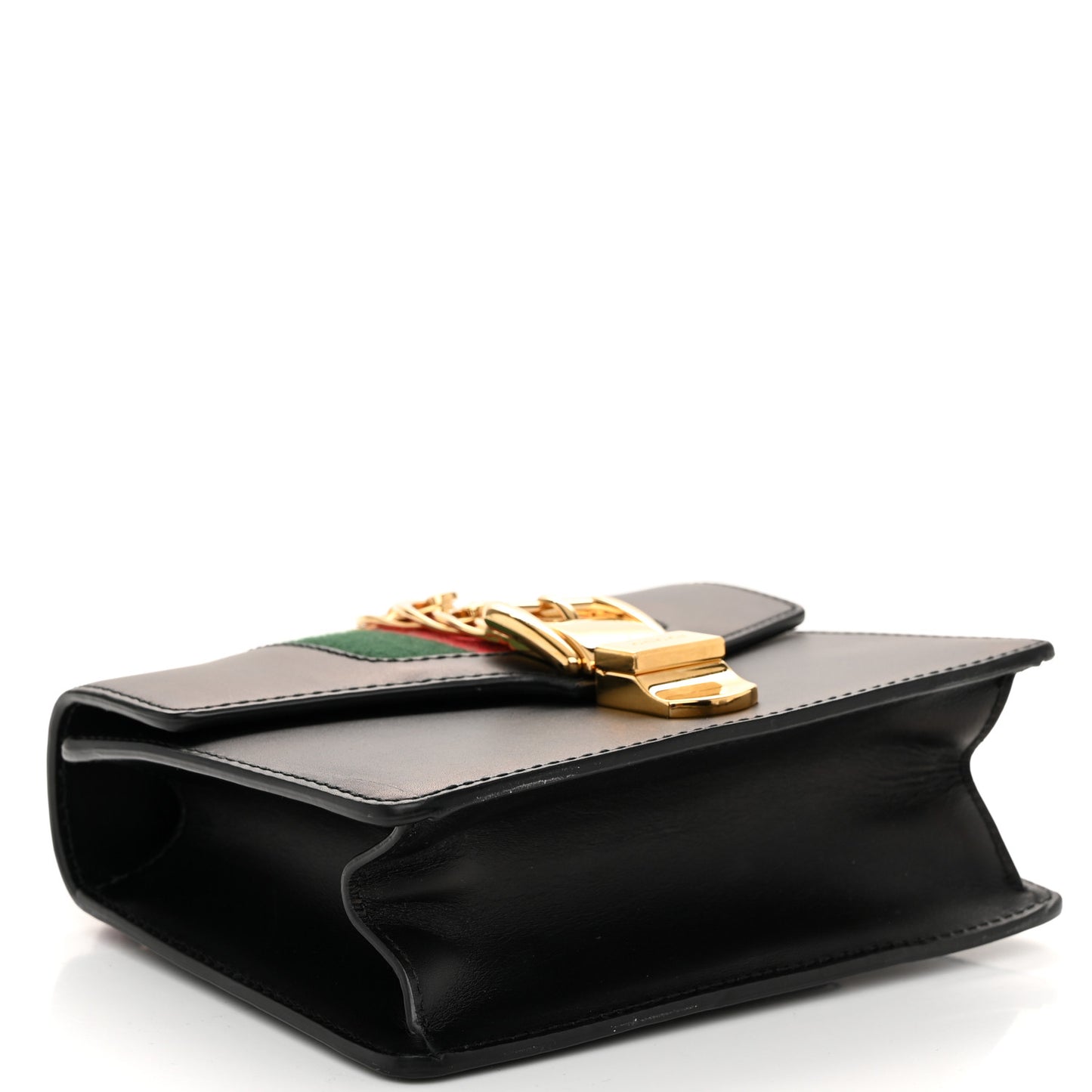 Calfskin Mini Sylvie Chain Shoulder Bag Black