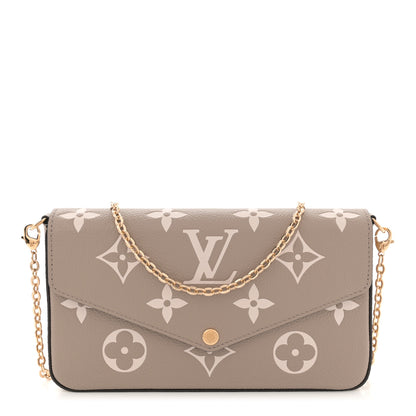 Louis Vuitton Empreinte Monogram Giant Felicie Pochette Tourterelle Creme 1 of 11