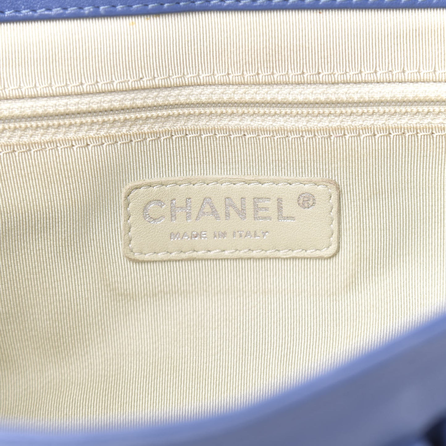 Washed Lambskin Quilted Mini Chain Around Flap Blue