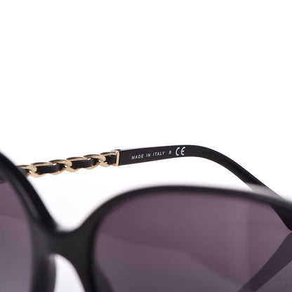Chanel Lambskin Square Chain Sunglasses 5210-Q Black 6 of 7