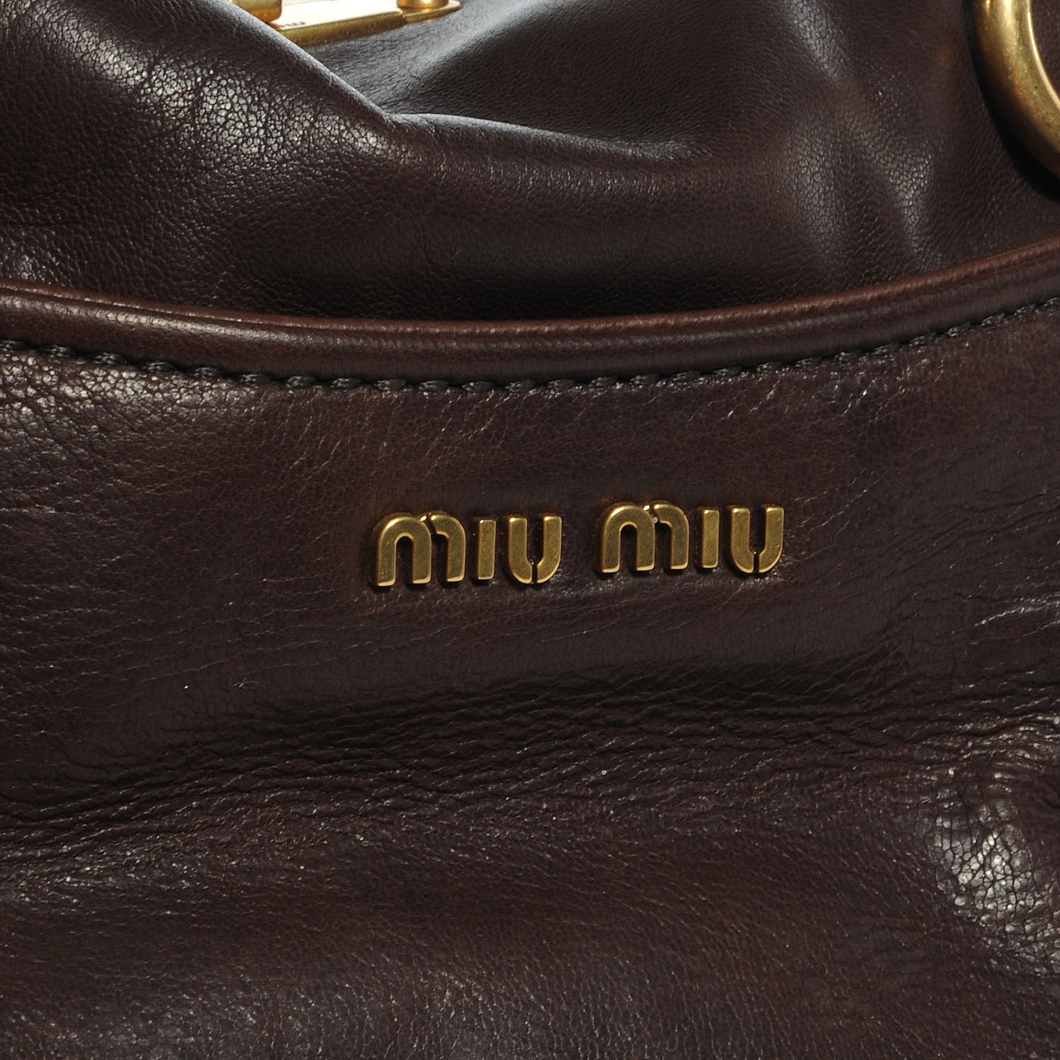 Miu Miu Cervo Shine Shopping Pattina Tote Moro 5 of 9
