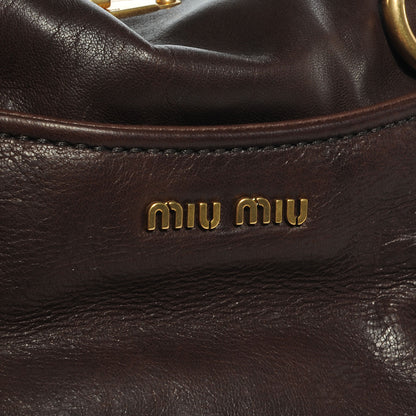 Miu Miu Cervo Shine Shopping Pattina Tote Moro 5 of 9