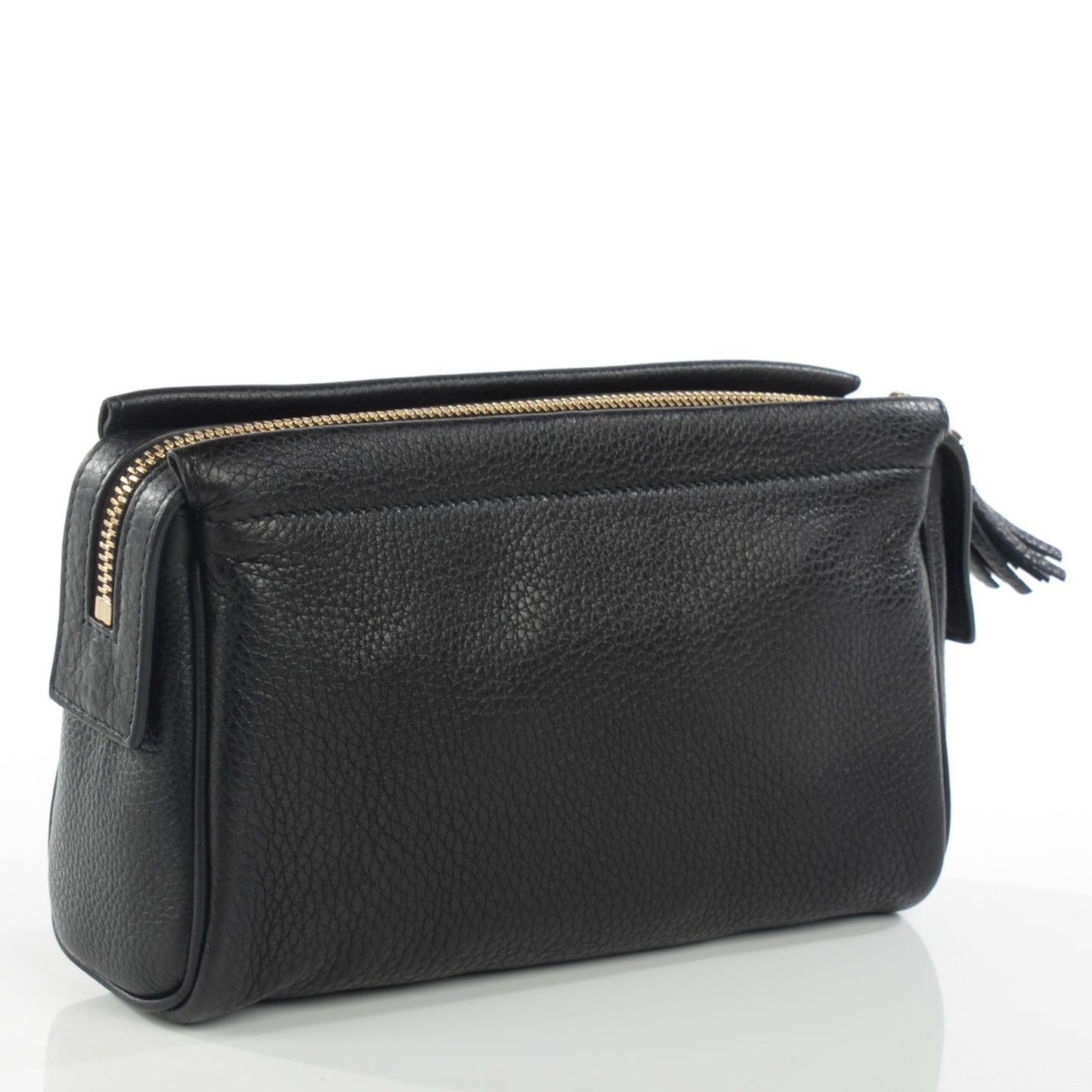 Pebbled Calfskin Soho Cosmetic Case Black