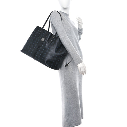 MCM Visetos Large Liz Reversible Shopper Tote Black 2 of 28