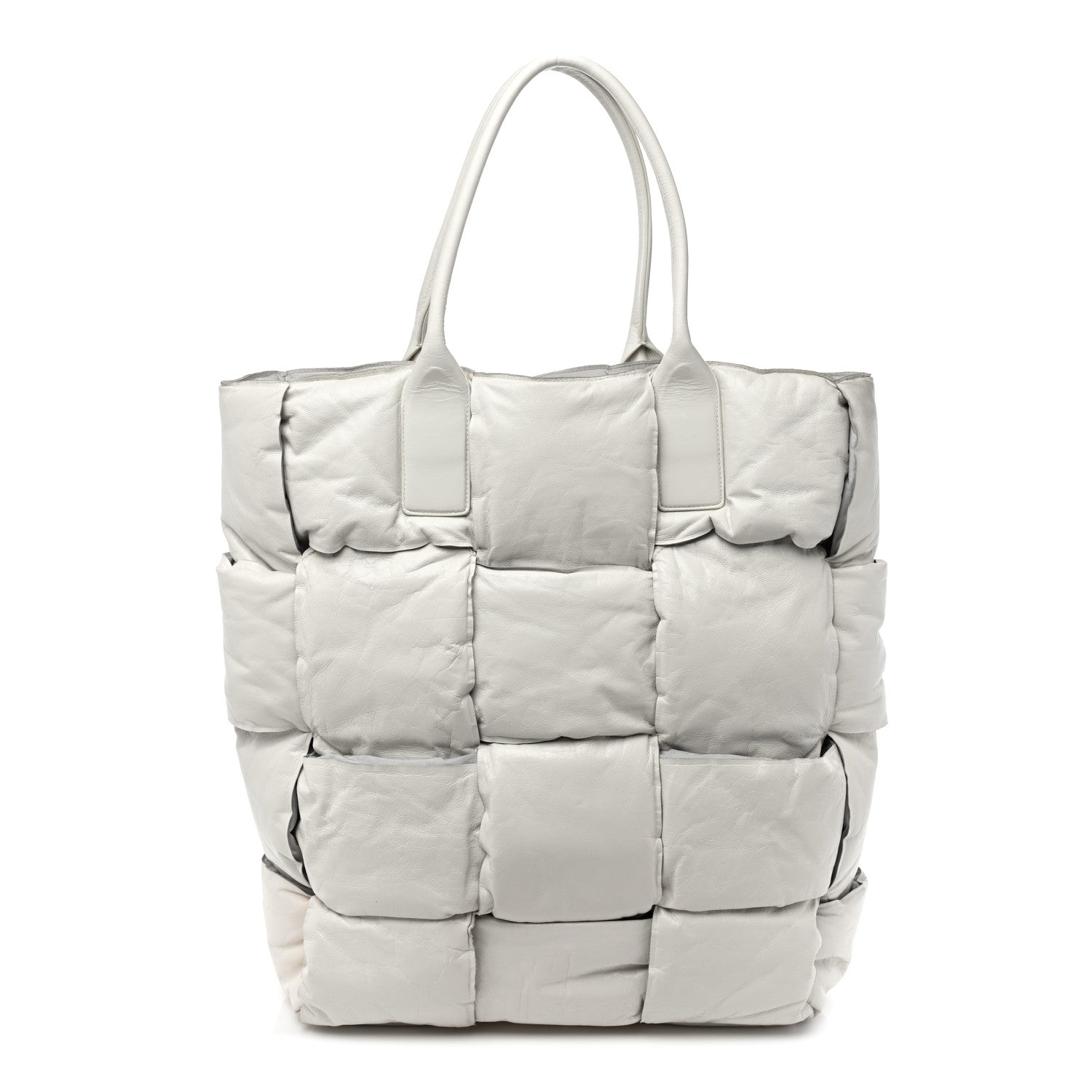 Bottega Veneta Lambskin Intrecciato The Squash Padded Tote Chalk 3 of 21