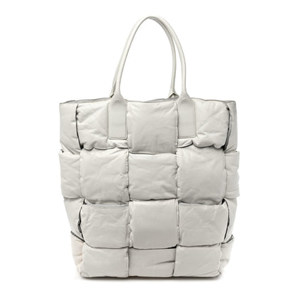 Bottega Veneta Lambskin Intrecciato The Squash Padded Tote Chalk 3 of 21