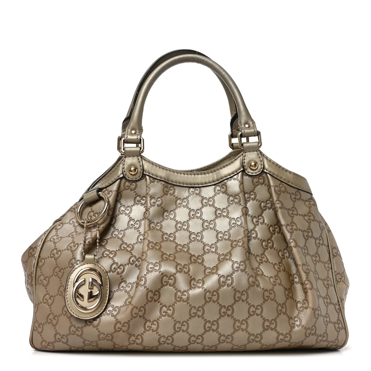 Guccissima Medium Sukey Tote Champagne