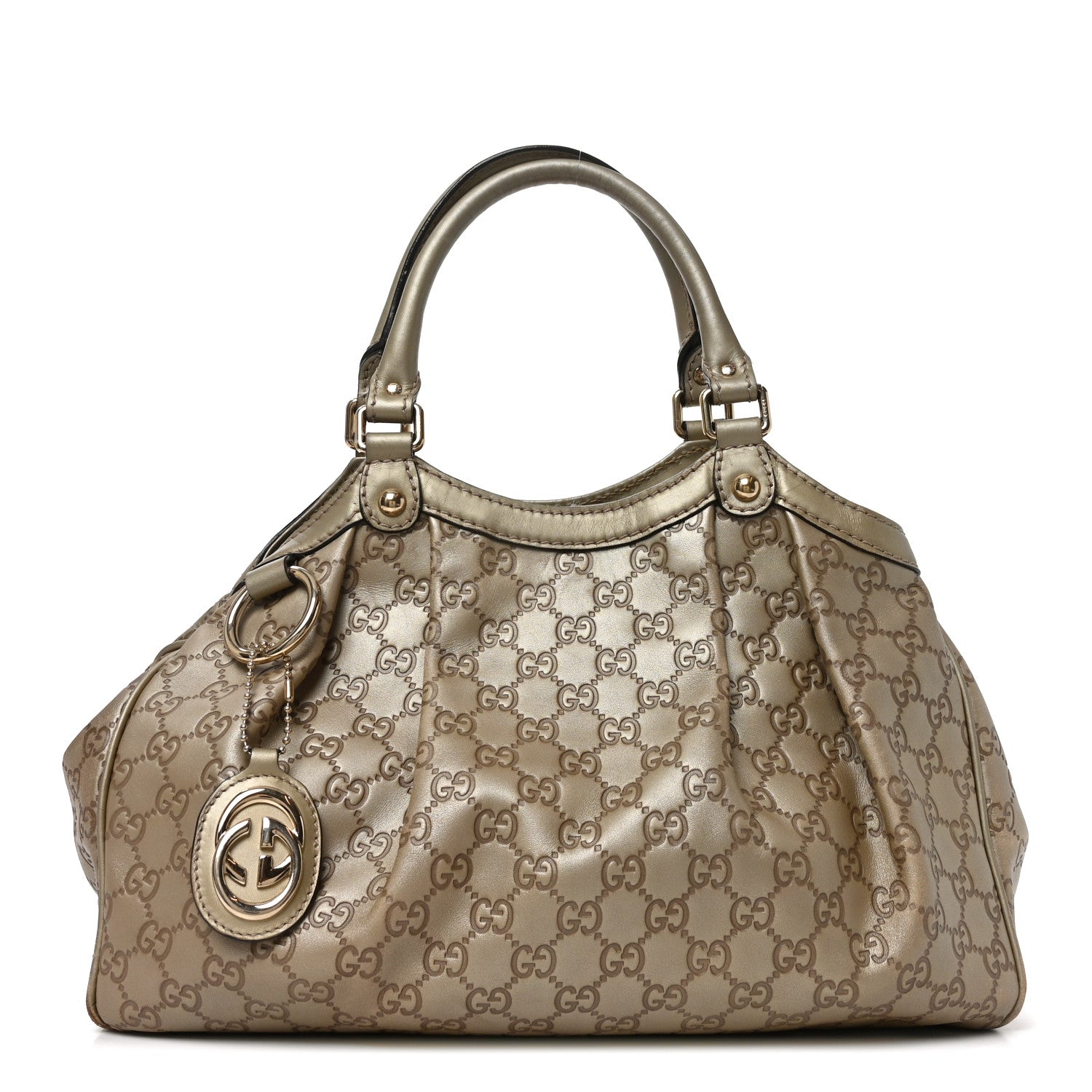 Gucci Guccissima Medium Sukey Tote Champagne 1 of 13