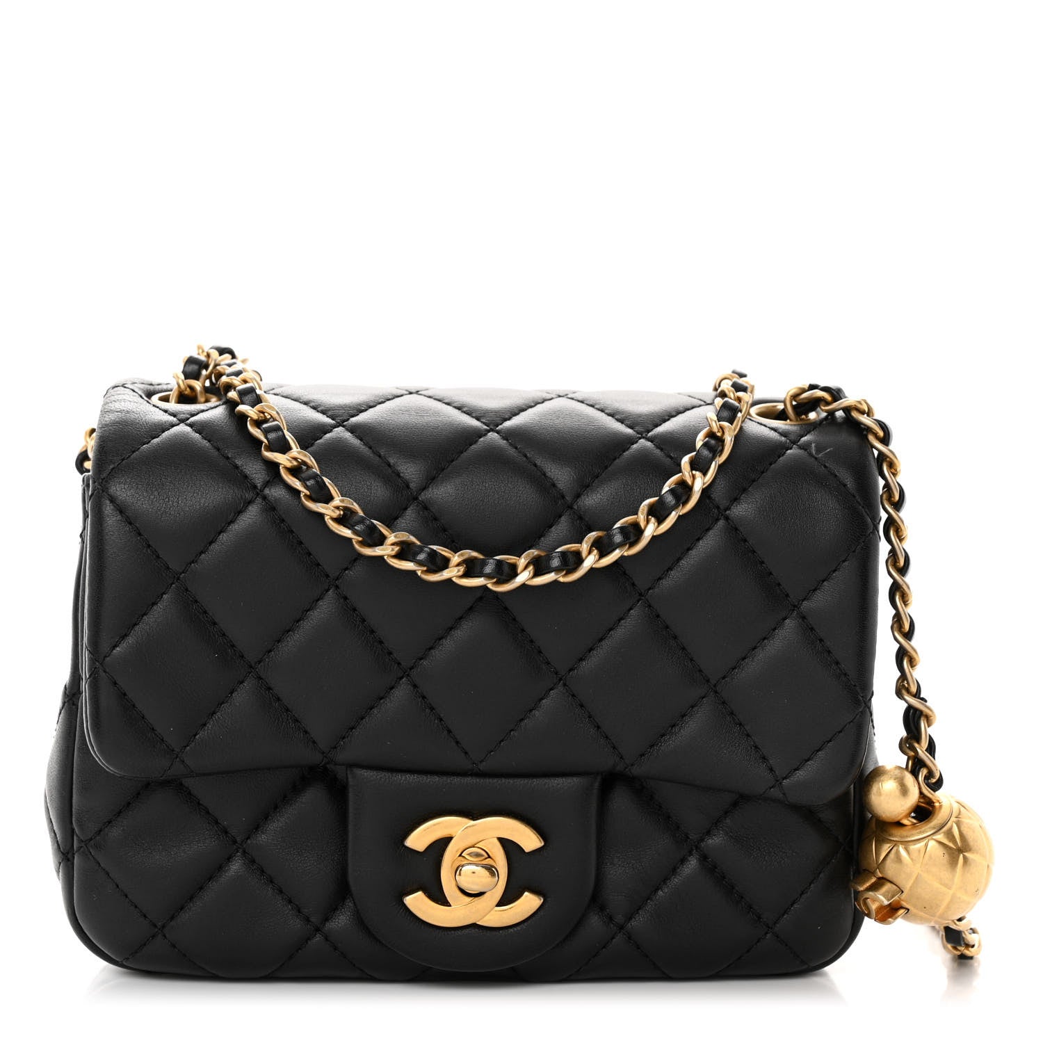 Chanel Lambskin Quilted Mini Pearl Crush Flap Black 1 of 11