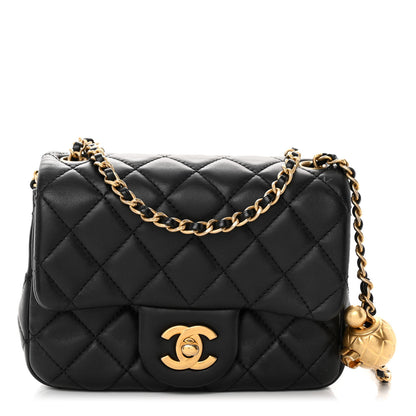 Chanel Lambskin Quilted Mini Pearl Crush Flap Black 1 of 11