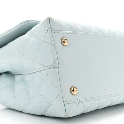 Chanel Caviar Quilted Small Coco Handle Flap Light Blue 9 of 13