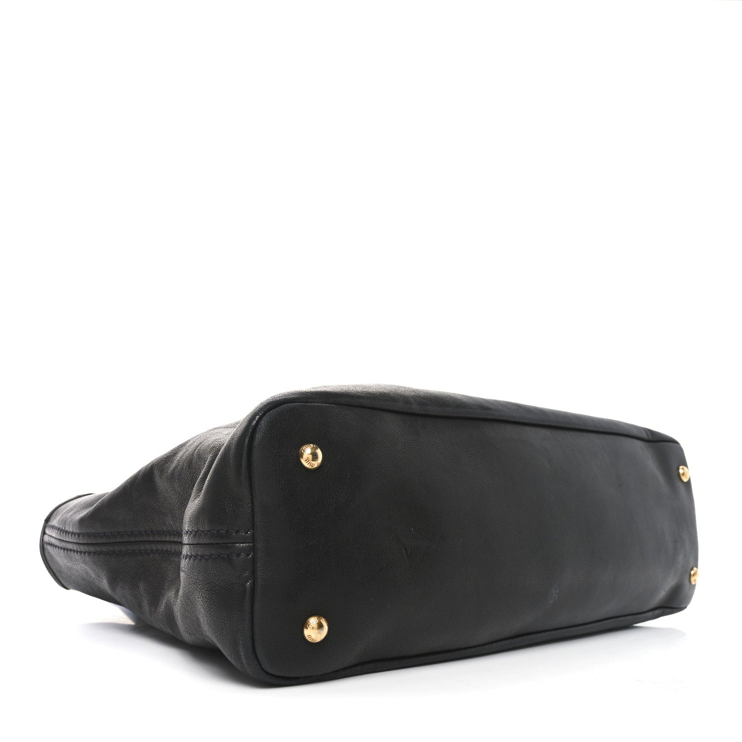 Miu Miu Nappa Medium Aventure Bag Black 4 of 10