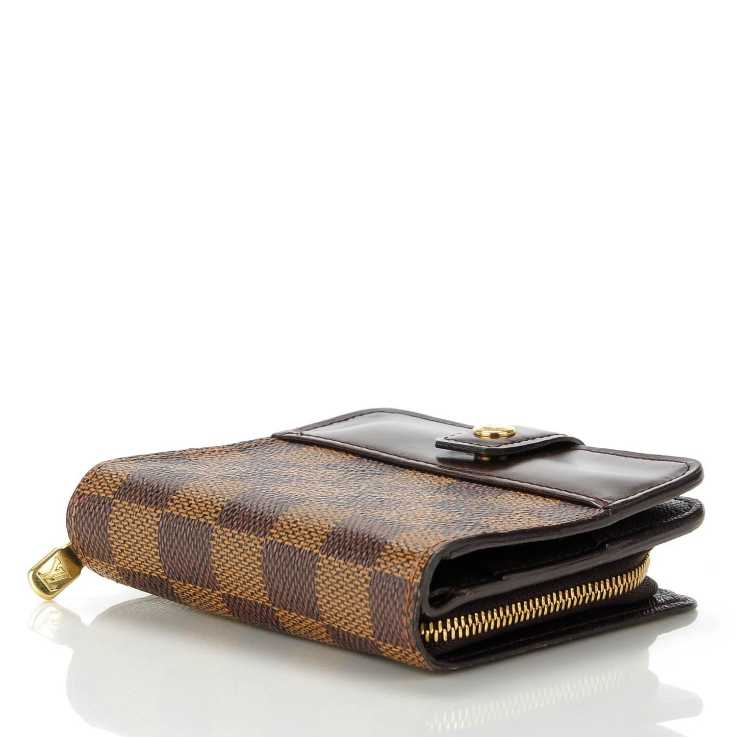 Damier Ebene Zippe Zipped Compact Wallet