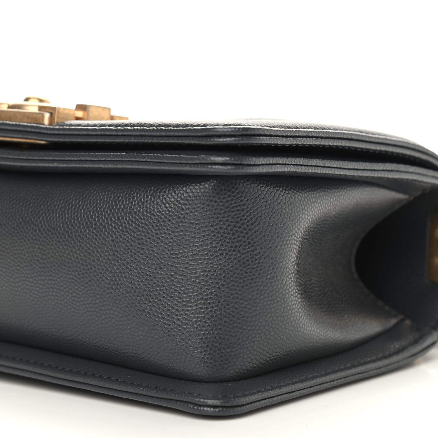 Chanel Caviar Chevron Quilted Small Boy Flap Dark Grey 9 of 9