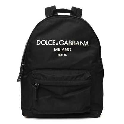 Dolce & Gabbana Nylon Logo Childrens Backpack Black 1 of 9
