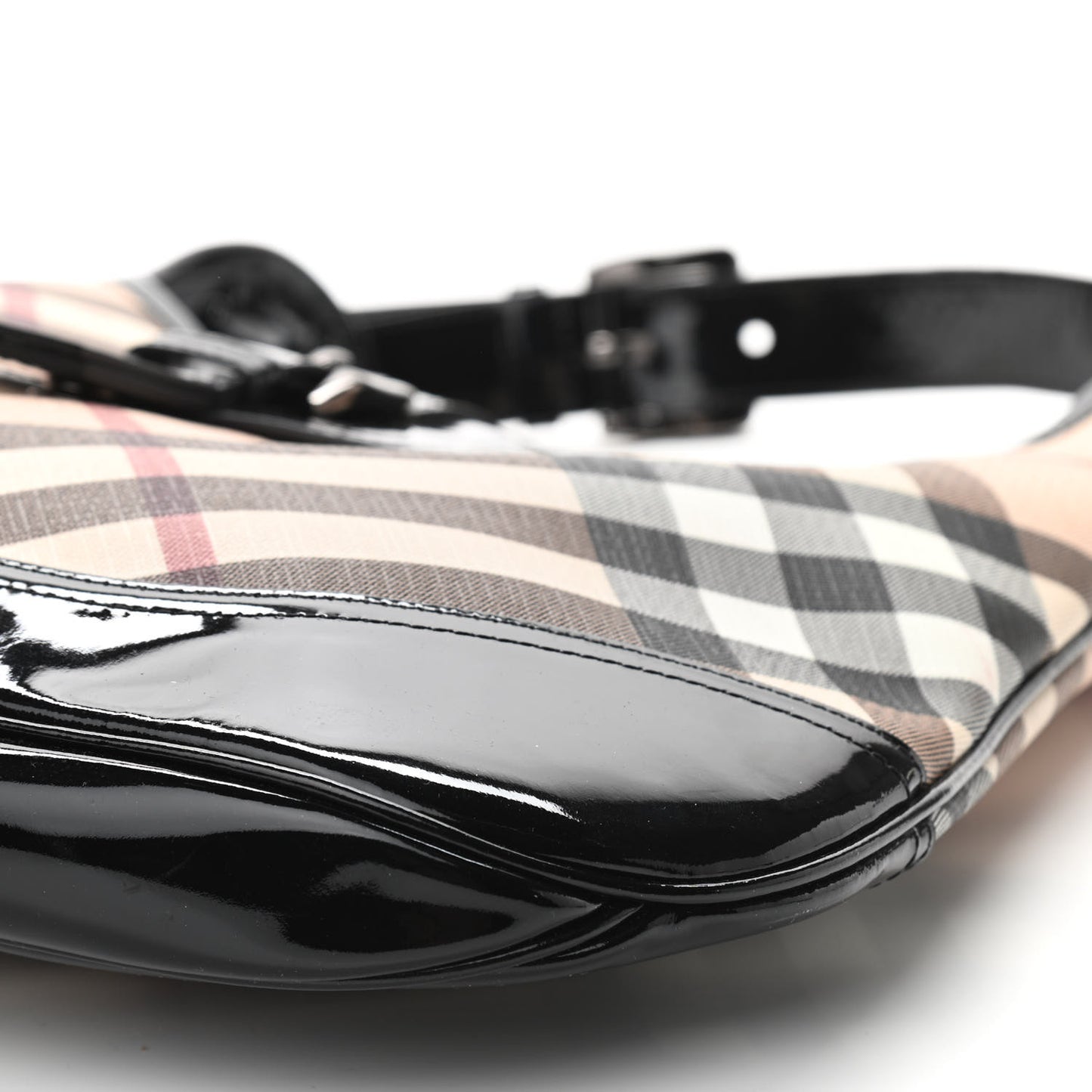 Patent Nova Check Brook Hobo Black