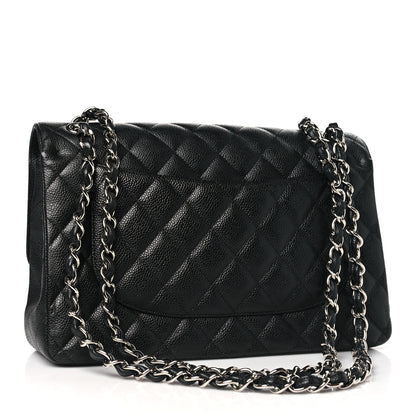 Chanel Caviar Quilted Jumbo Double Flap Black 3 of 10