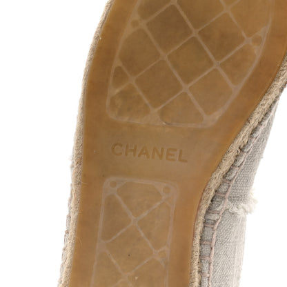 Chanel Linen CC Espadrilles 41 Beige Black 8 of 18