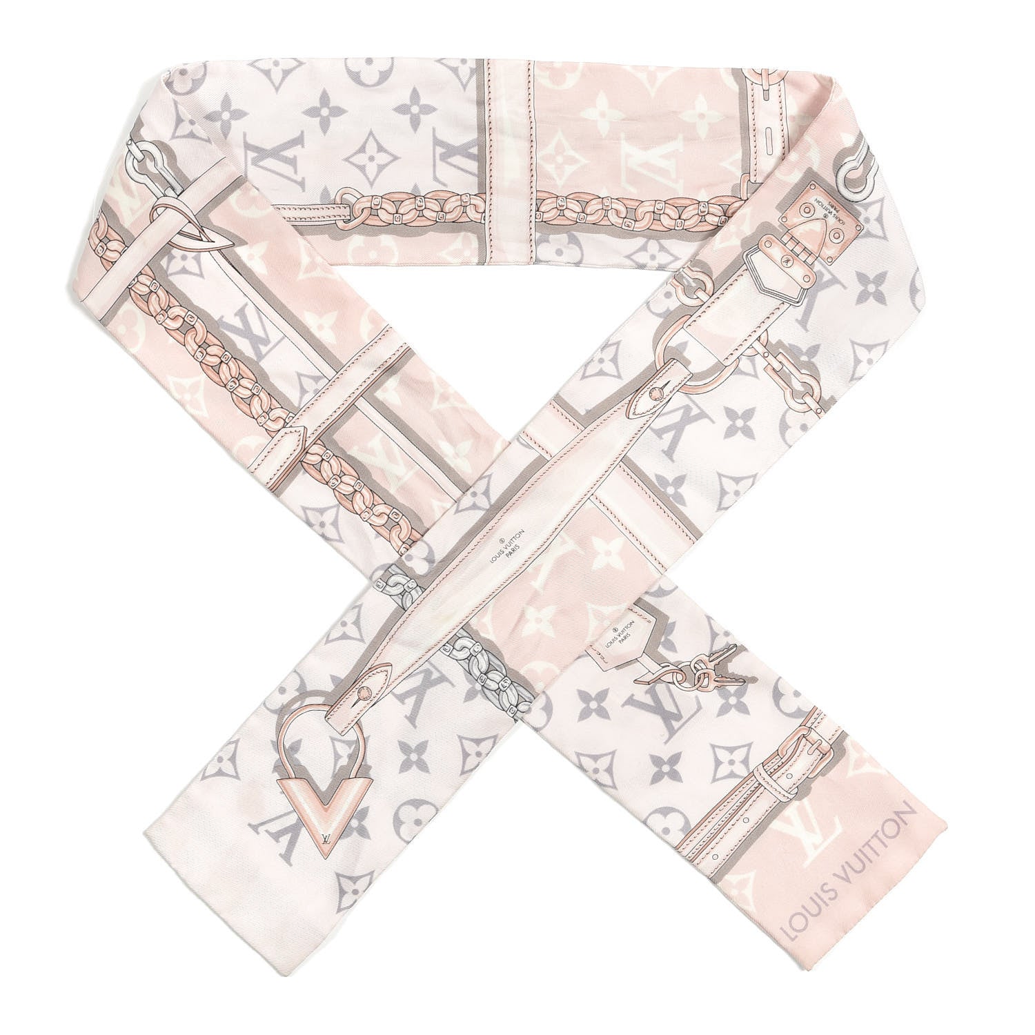 Louis Vuitton Silk Monogram Confidential Bandeau Light Pink 1 of 4