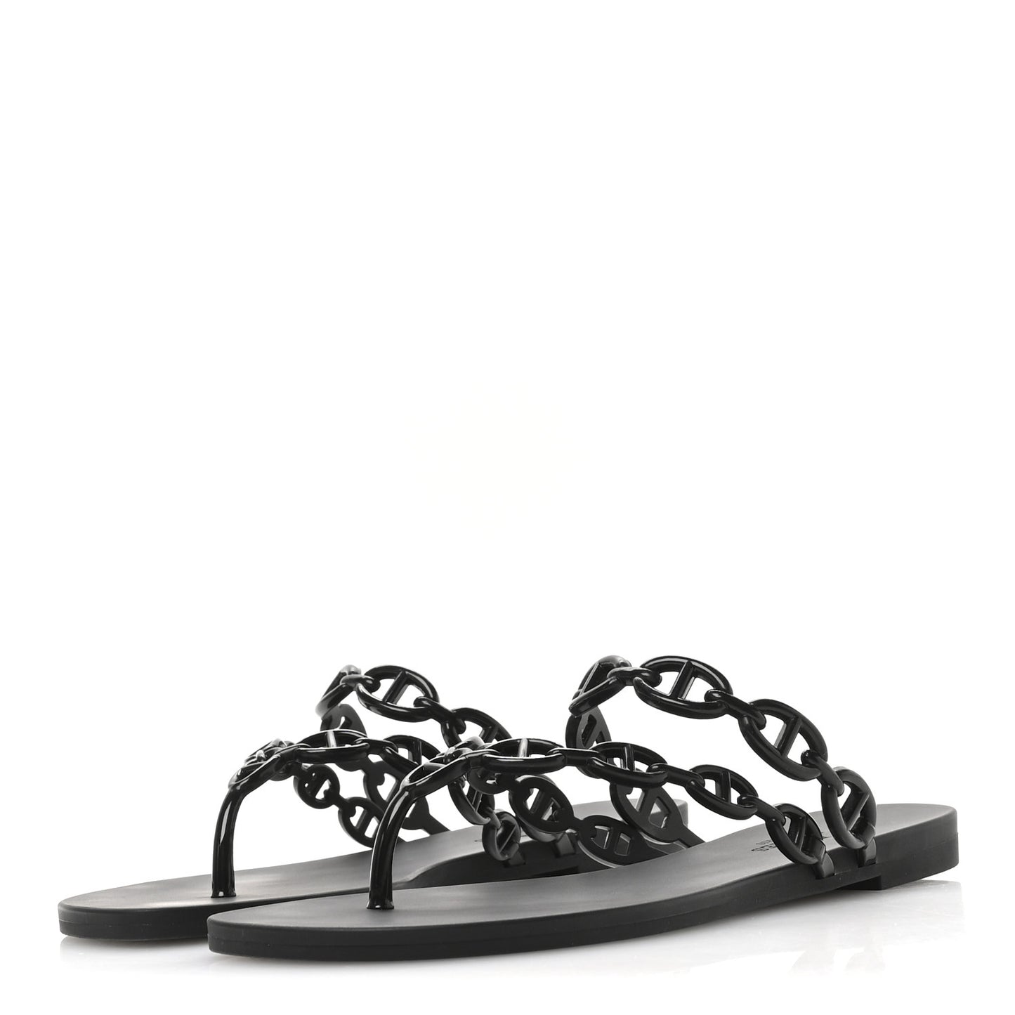 Rubber Chaine d'Ancre Island Sandals 36 Black