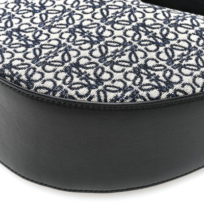 Loewe Jacquard Anagram Calfskin Luna Bag Navy Black 9 of 9