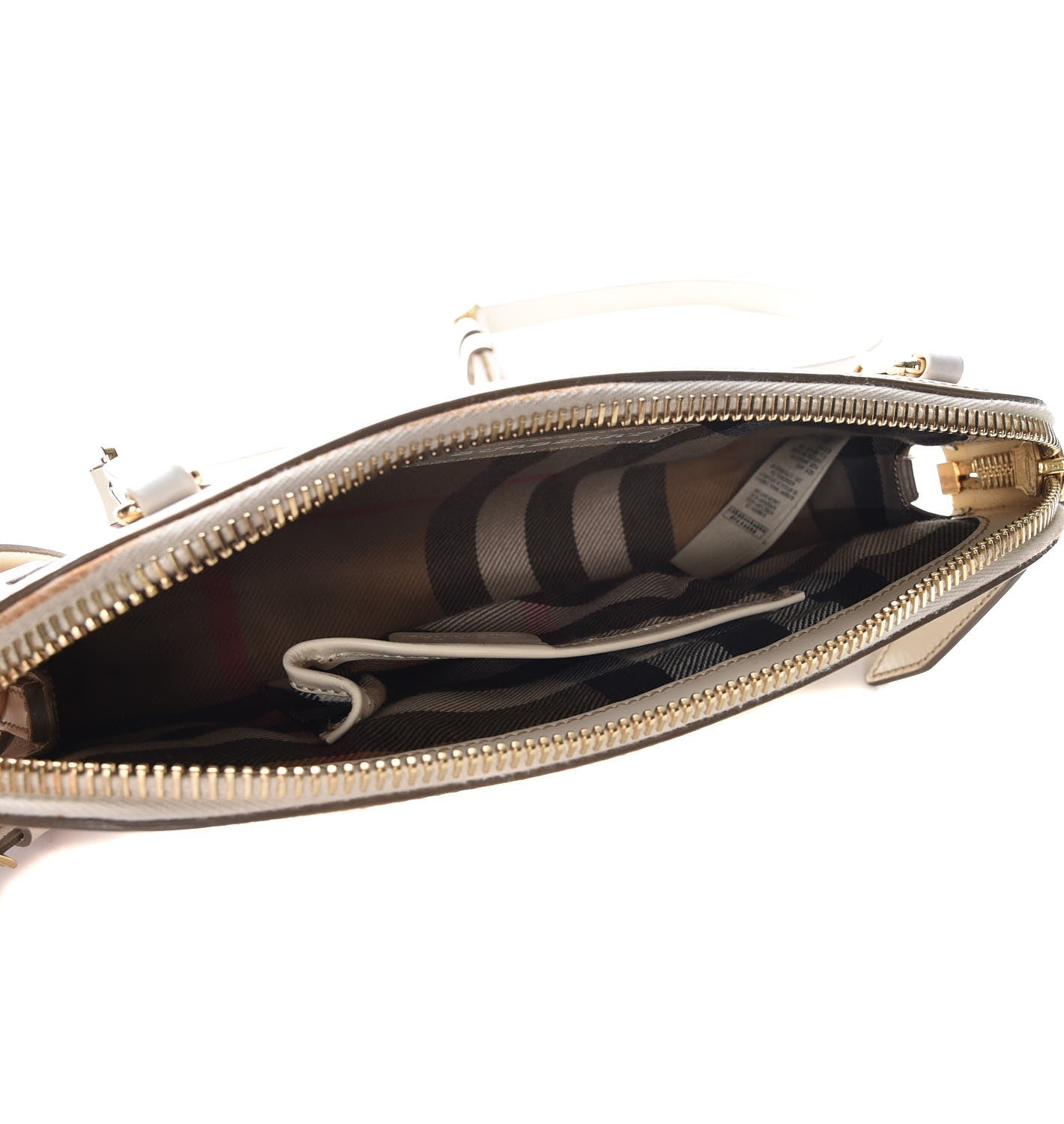 Bridle Calfskin Woven Alma Clutch White