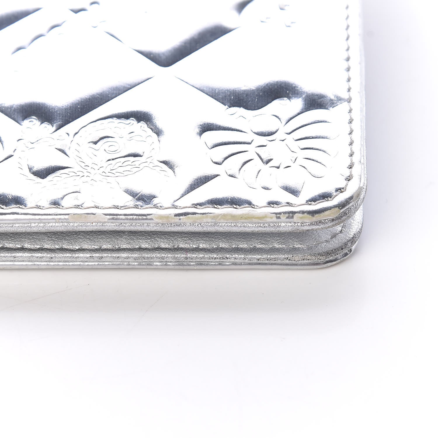 Chanel Metallic Patent Lucky Symbols Agenda Cover Silver 20 of 21