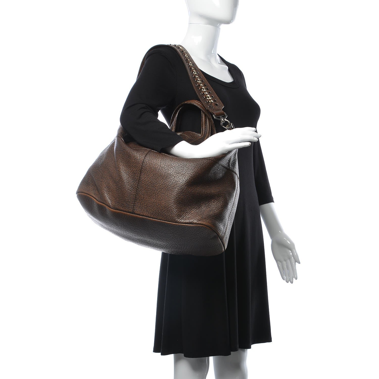 Givenchy Pebbled Calfskin Large Corset Chain Nightingale Brown 2 of 10