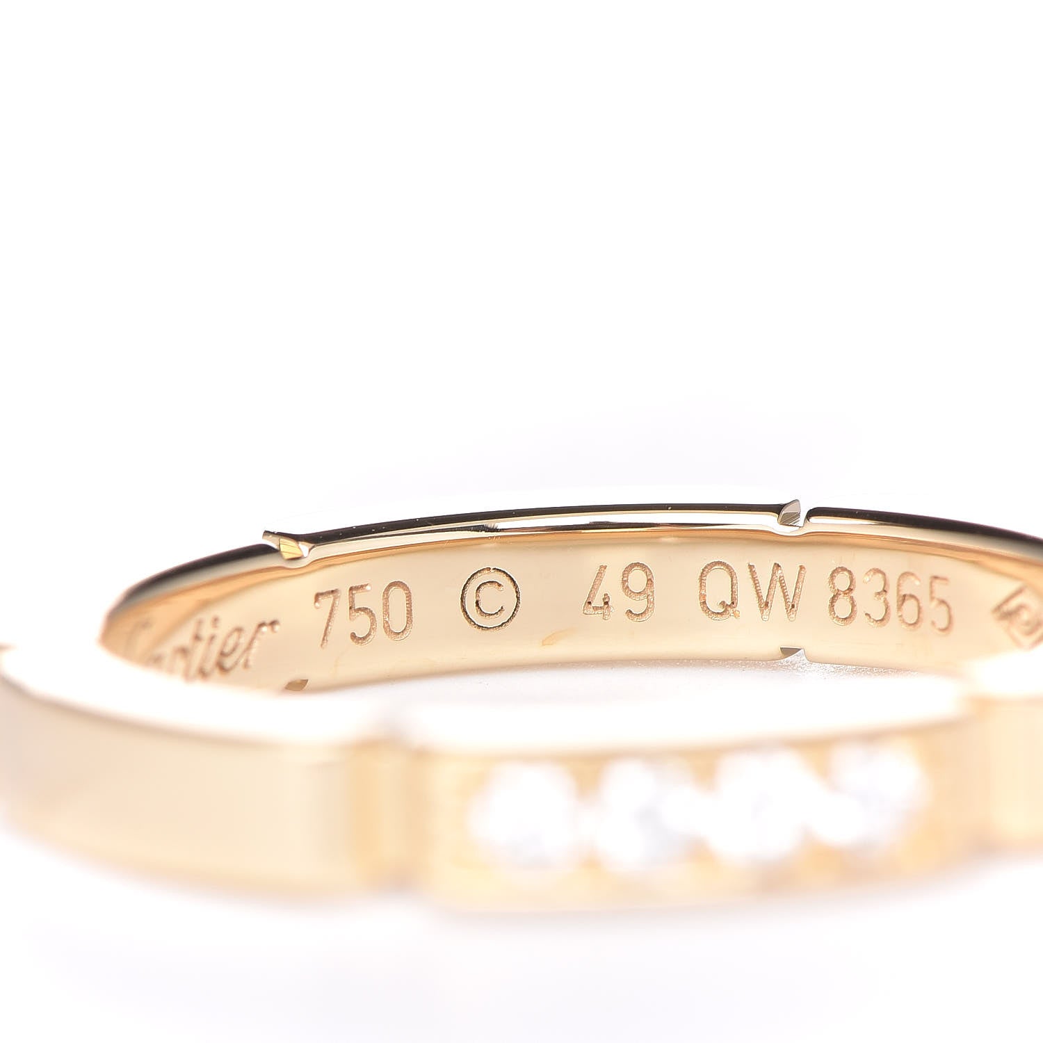Cartier 18K Yellow Gold Diamond Maillon Panthere Wedding Band Ring 49 4.75 6 of 8
