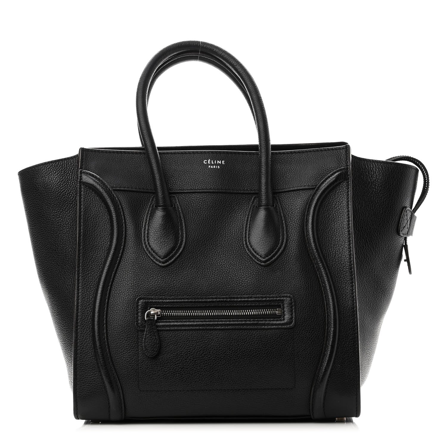 Celine Drummed Calfskin Mini Luggage Black 1 of 9