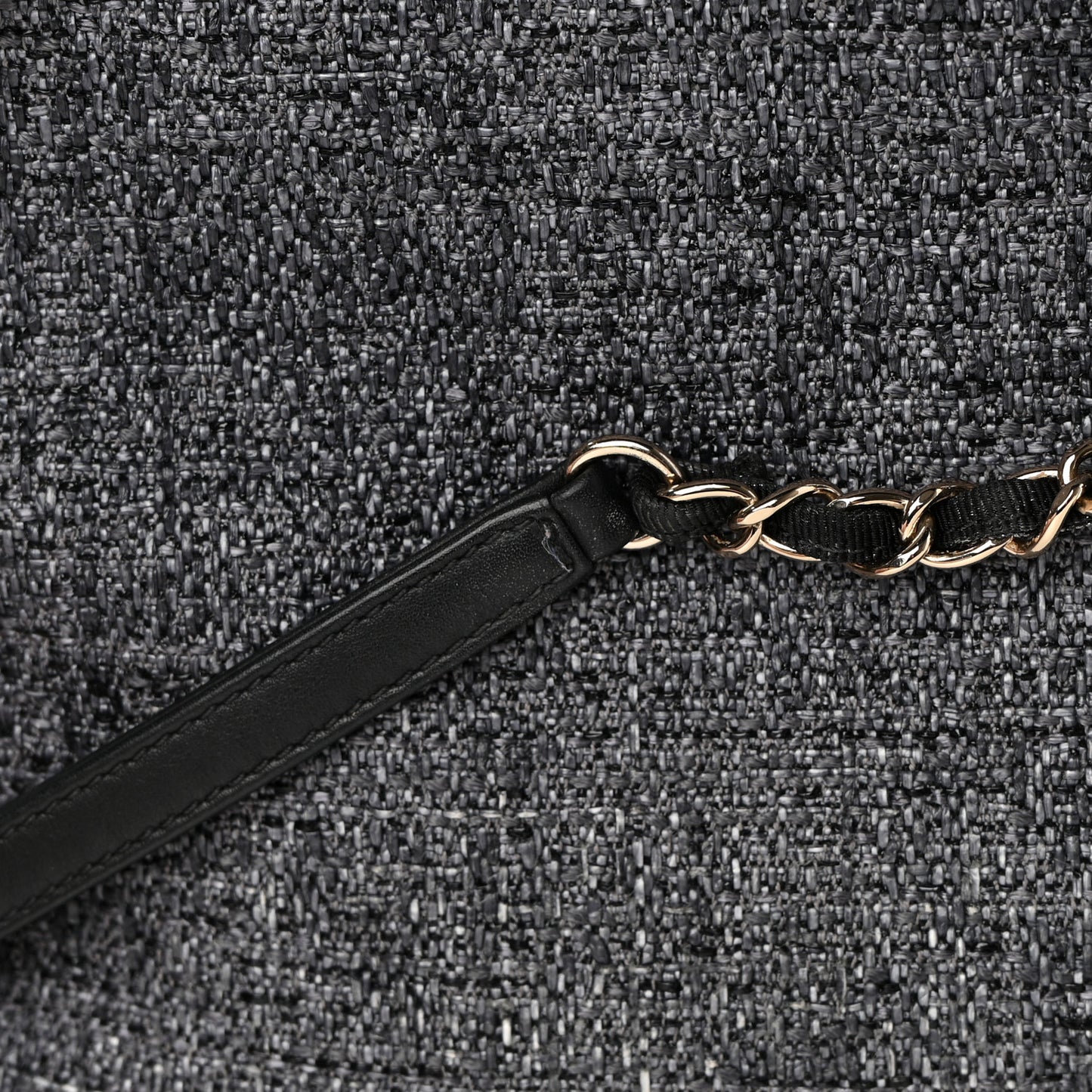 Lurex Boucle Small Deauville Tote Black
