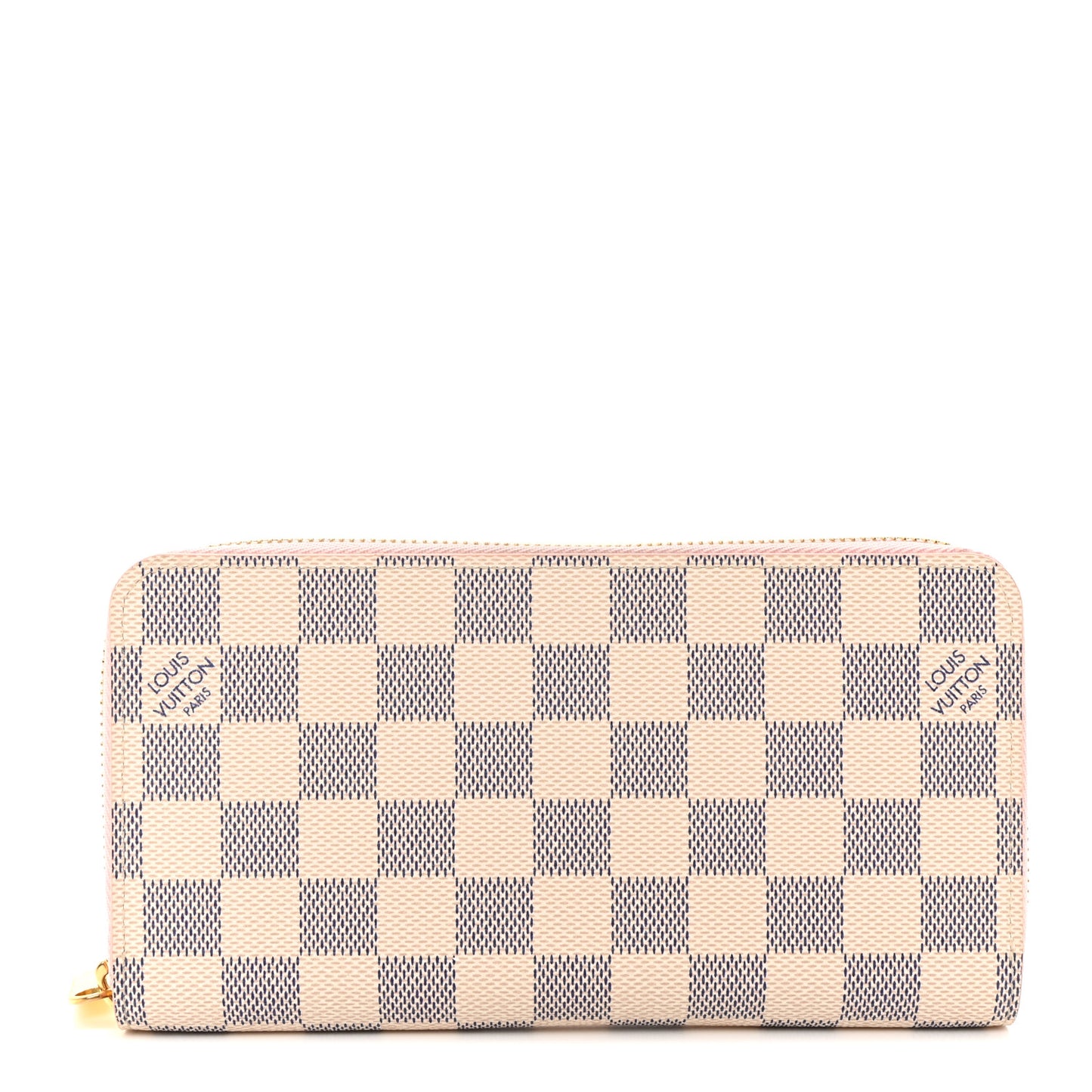 Damier Azur Zippy Wallet Rose Ballerine