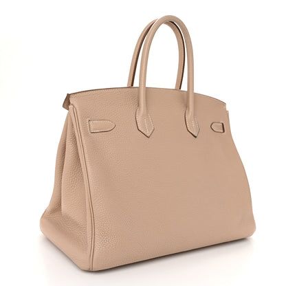 Hermes Taurillon Clemence Birkin 35 Gris Tourterelle 3 of 13