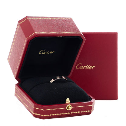 Cartier 18K White Gold 3.5mm LOVE Wedding Band Ring 64 10.75 6 of 6