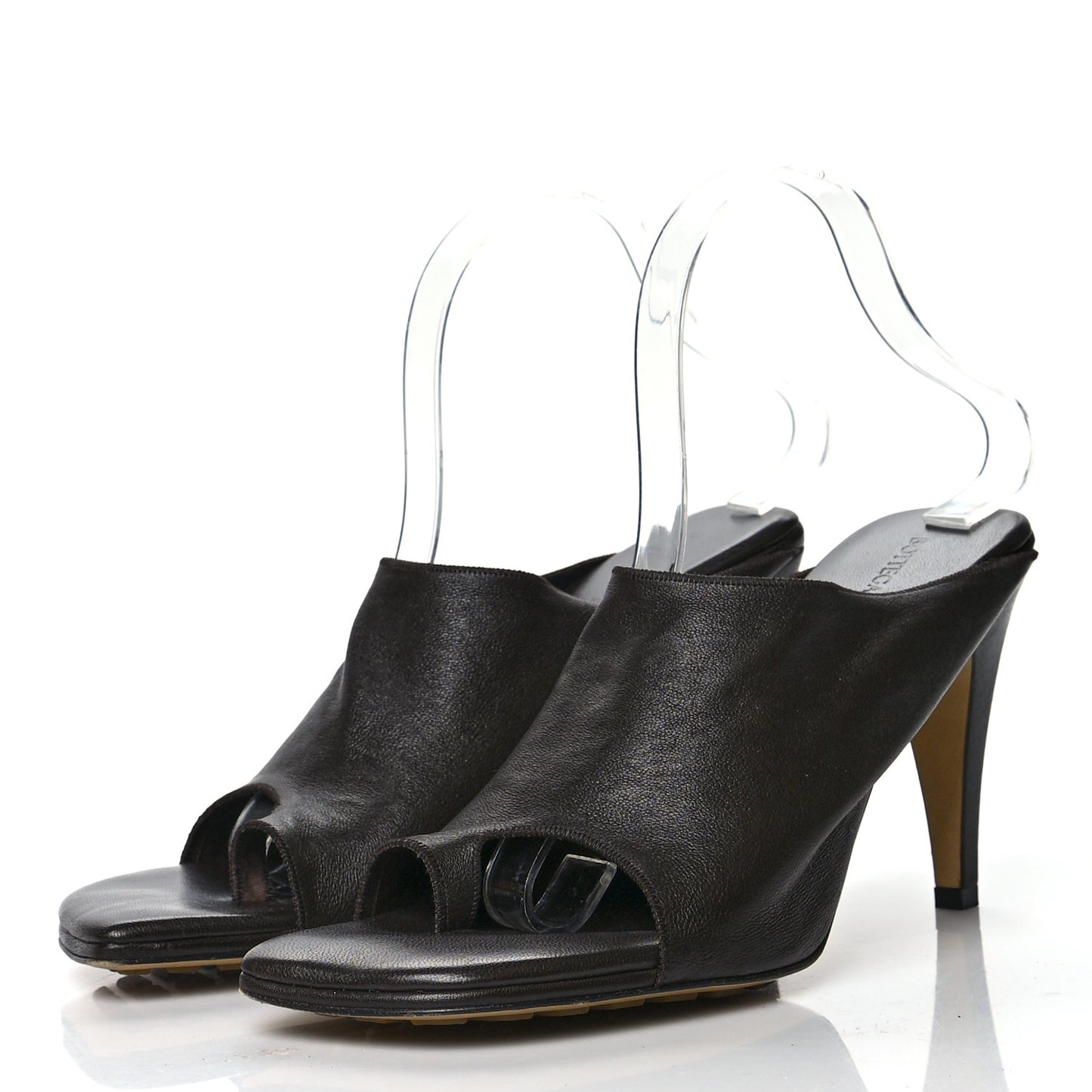 Nappa Square Toe Slip-On Mule Sandals 40.5 Fondante