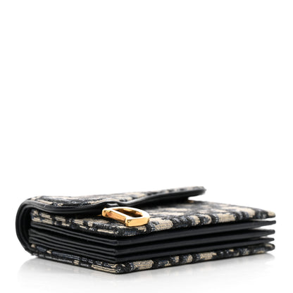 Christian Dior Oblique Saddle 5-Gusset Card Holder Blue 4 of 9