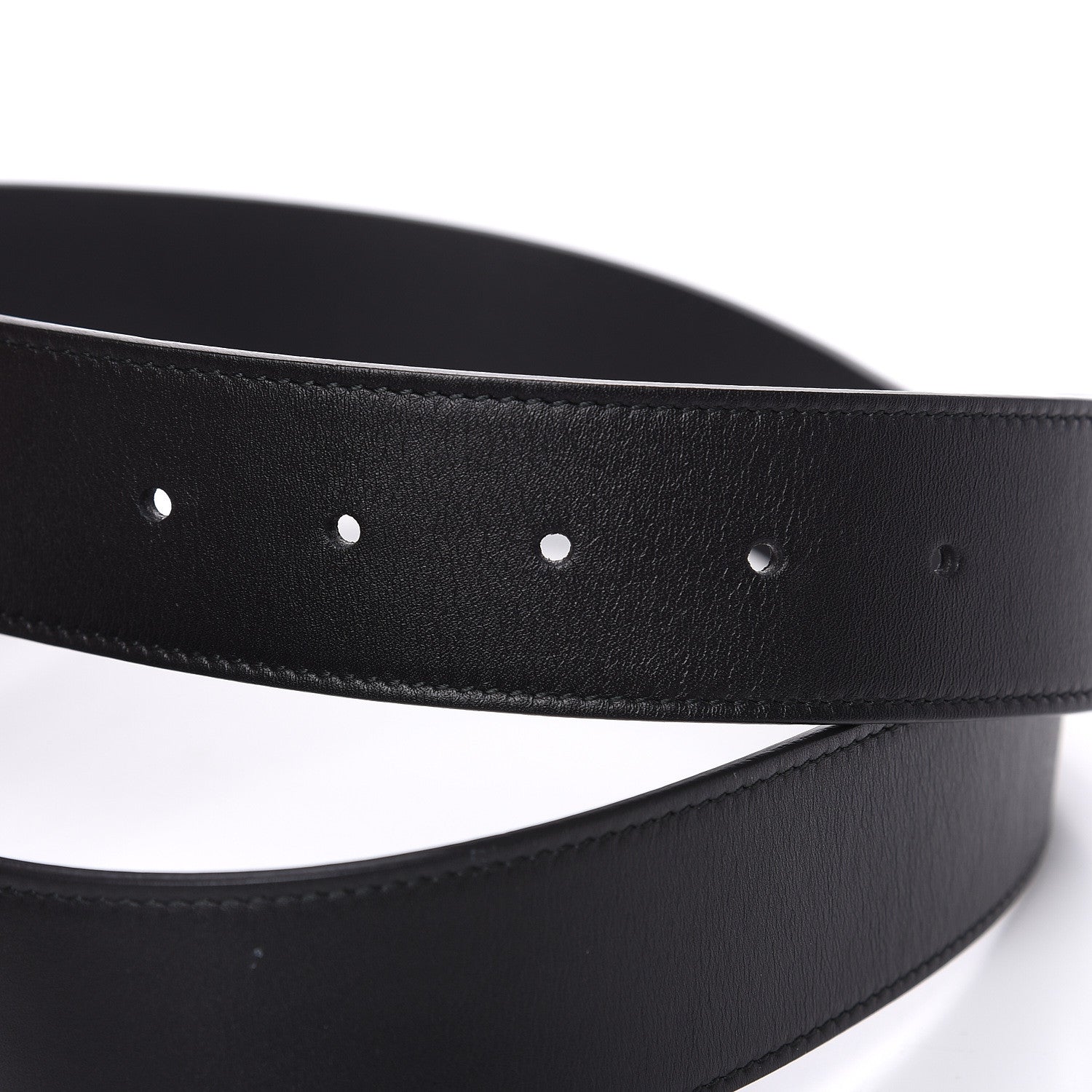 Gucci Moon Calfskin Pearl Double G 40mm Belt 95 38 Black Cream 5 of 6