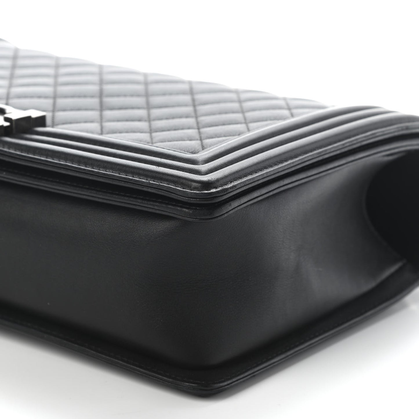 Calfskin Quilted New Medium Boy Flap Black