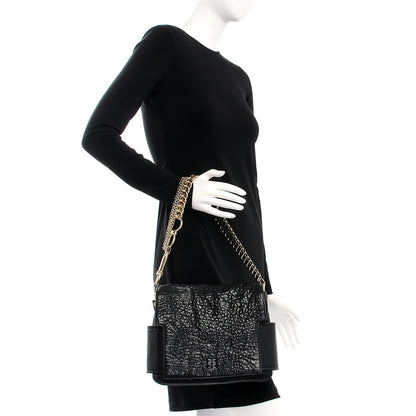Givenchy Pebbled Lambskin Melancholia Shoulder Bag Black 2 of 7