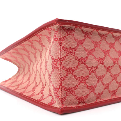 MCM Lauretos Nappa Medium Himmel Shopper Tote Red 8 of 9