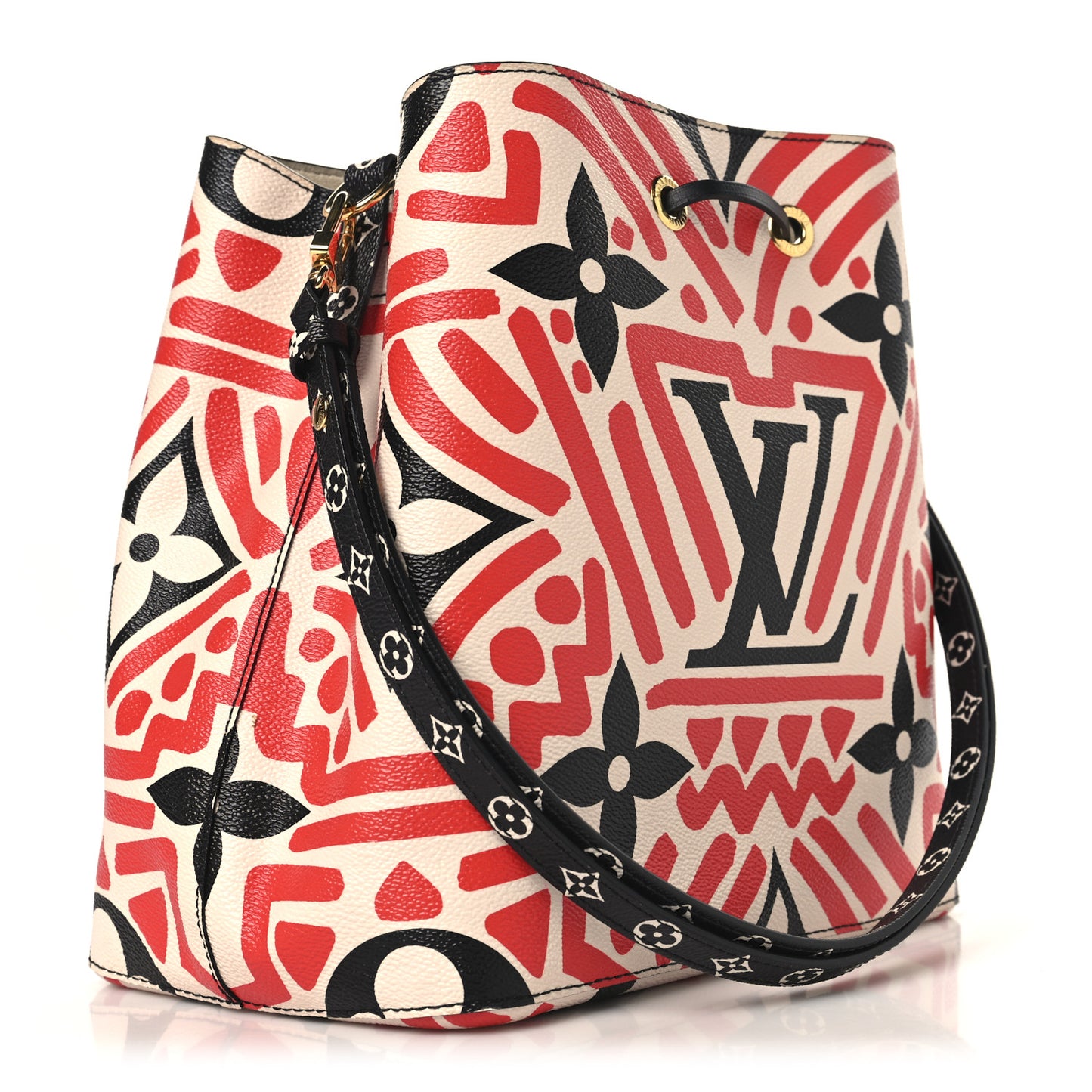 Monogram Giant Crafty NeoNoe MM Creme Rouge Black
