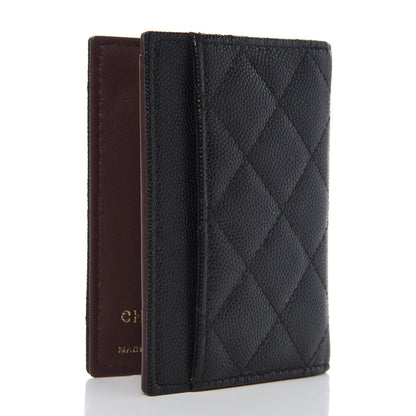 Chanel Caviar Quilted Card Holder Wallet Black 3 of 8
