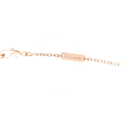 Van Cleef & Arpels 18K Rose Gold Diamond Small Frivole Pendant Pave Necklace 5 of 6